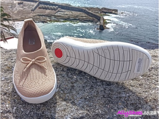 Fitflop, Ballerina Bow, Almond Tan / Platino