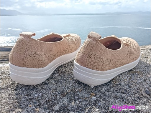 Fitflop, Ballerina Bow, Almond Tan / Platino