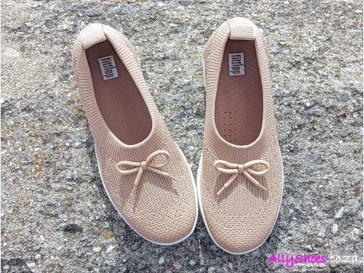 Fitflop, Ballerina Bow, Almond Tan / Platino