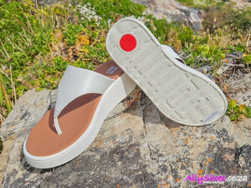 Fitflop, F-Mode Flatform Toe-Post, Cream