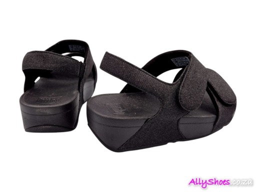 Fitflop, Lulu Adjustable Shimmerlux, All Black