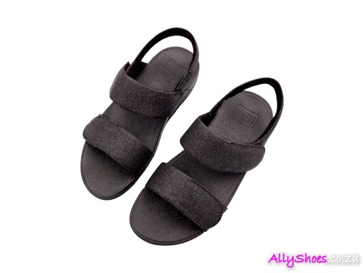 Fitflop, Lulu Adjustable Shimmerlux, All Black
