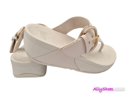 Fitflop, Lulu Resin Buckle Toe Post, Paris Beige