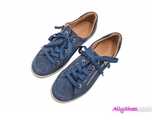 Hotter, Chase II, Blue Denim, Suede