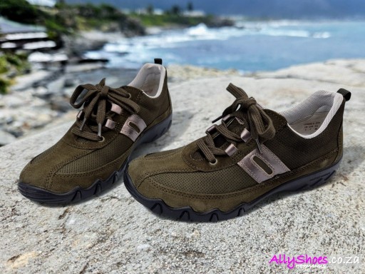 Hotter, Leanne II, Khaki, Nubuck & Suede