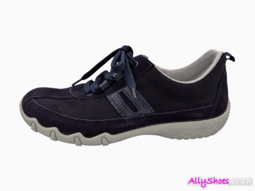 Hotter, Leanne II, Navy, Nubuck & Suede