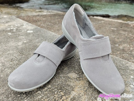 Hotter, Toasty II, Pebble Grey, Suede