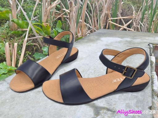 Hotter, Tropic, Navy, Wide Fit