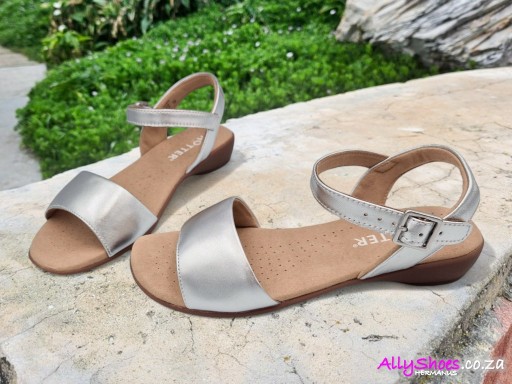 Hotter, Tropic, Silver, Wide Fit