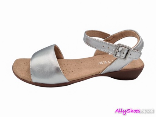 Hotter, Tropic, Silver, Wide Fit