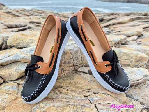 Natural Steps, 6057, Black/Tan