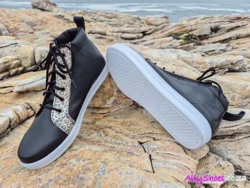 Natural Steps, 6058, Black/Gold Leopard