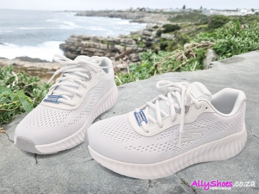 Skechers, Go Run Now, White/Silver