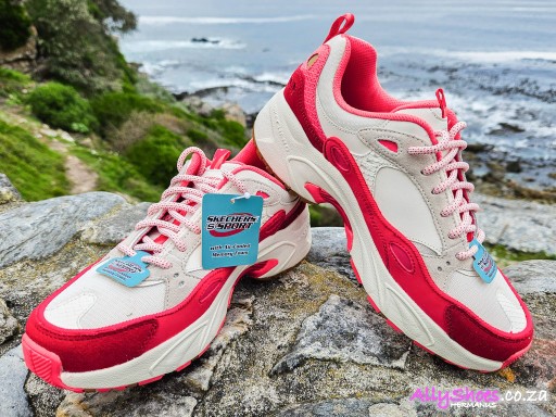 Skechers, Stamina Uphill Path, Off White/Red Skechers, Stamina Uphill Path, Off White/Red