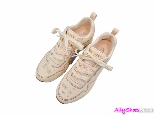 Skechers, Uno Cool Heels, Off White Skechers, Uno Cool Heels, Off White